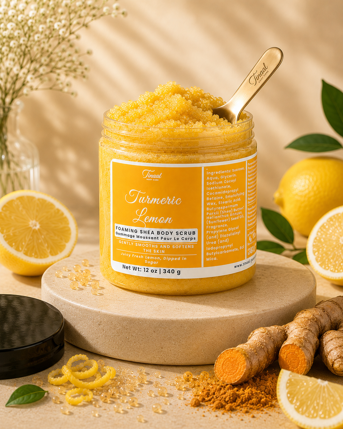 Turmeric Lemon || Foaming Shea Body Scrub