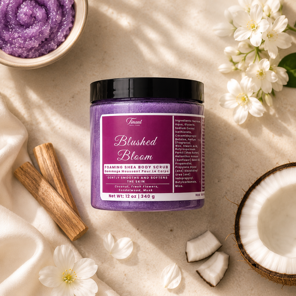 Blushed Bloom || Foaming Shea Body Scrub