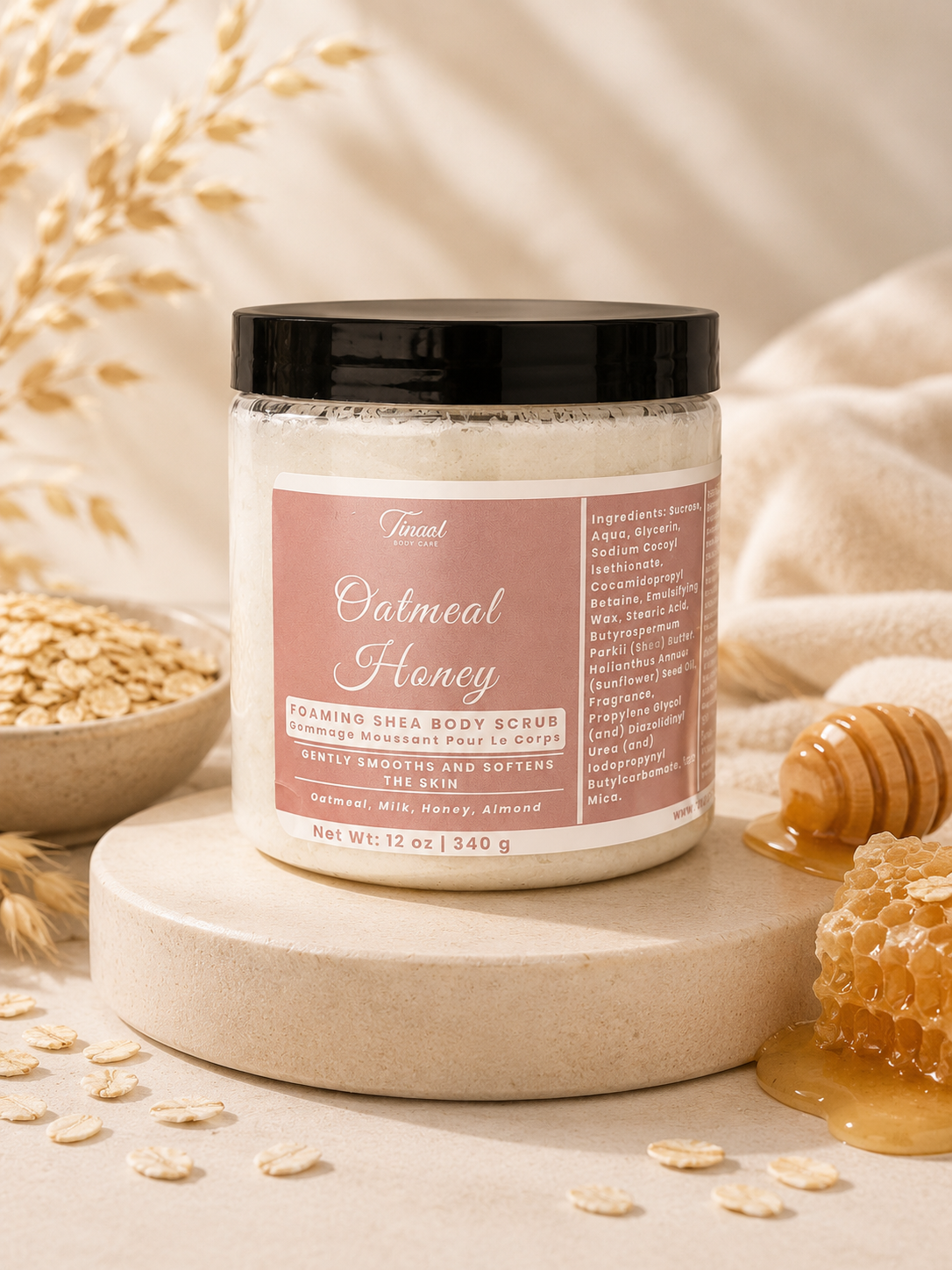 Oatmeal Honey || Foaming Shea Body Scrub