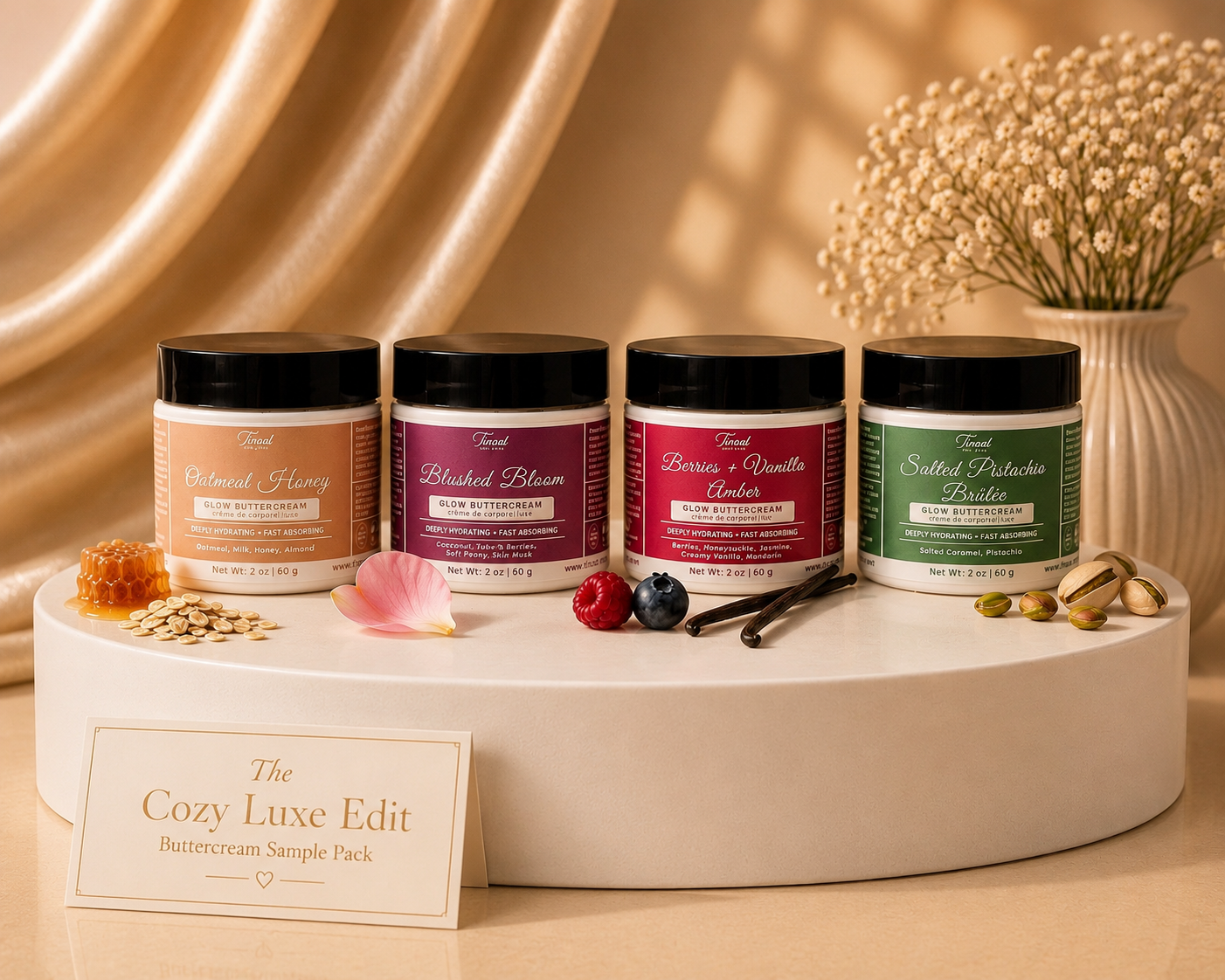 The Cozy Luxe Edit Glow Buttercream Sample Pack