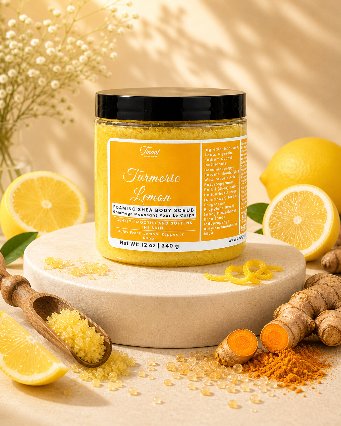 Turmeric Lemon || Foaming Shea Body Scrub