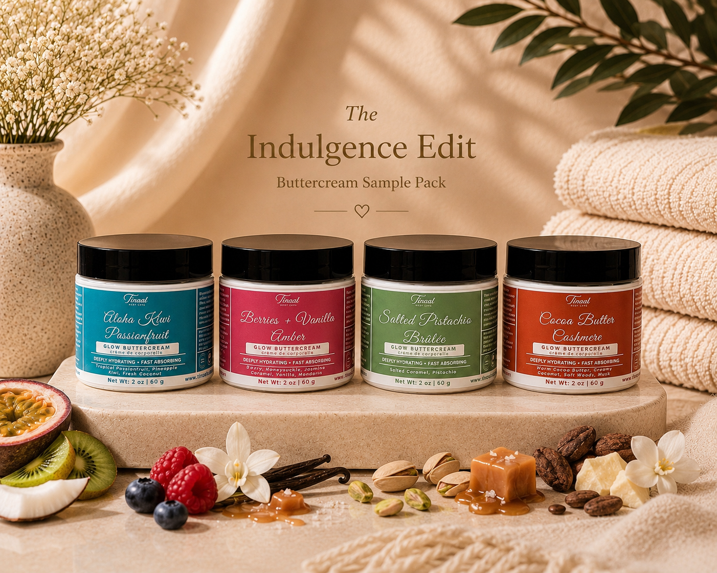 The Indulgence Edit Glow Buttercream Sample Pack