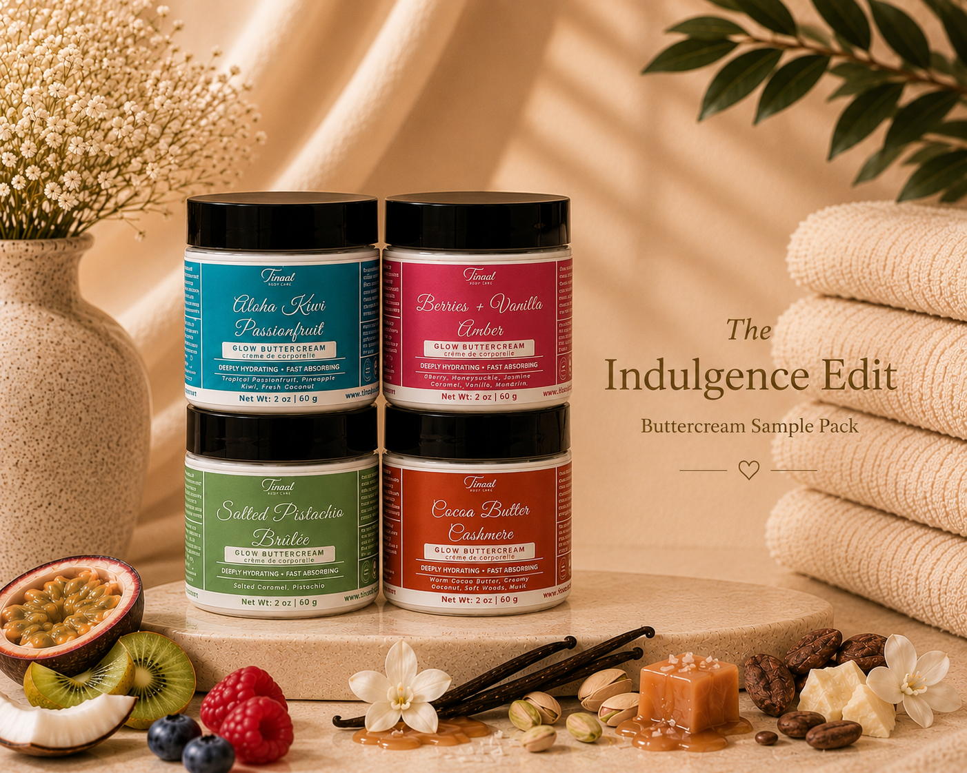 The Indulgence Edit Glow Buttercream Sample Pack