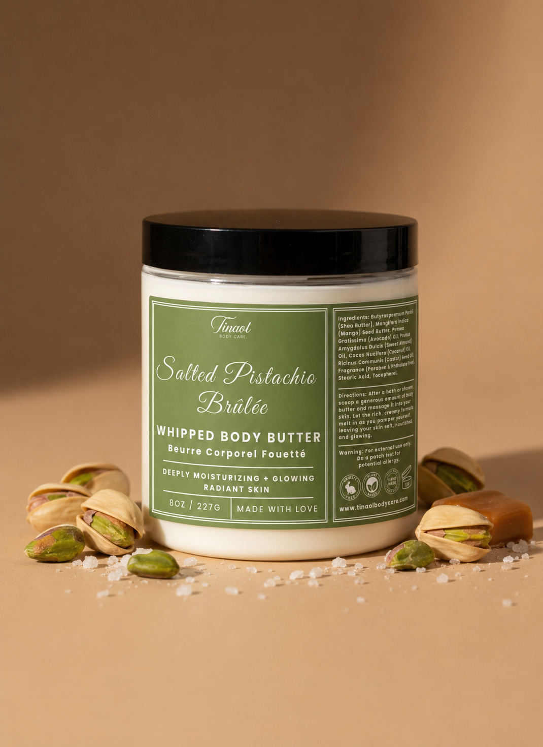 Salted Pistachio Brûlée || Whipped Body Butter